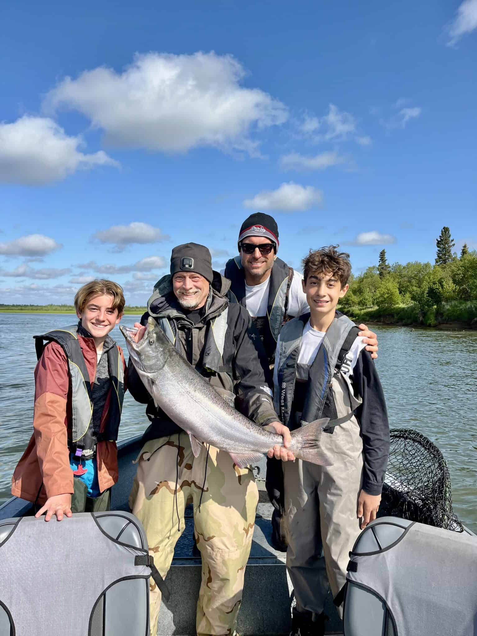 Home A family with their king salmon on the Nushagak River