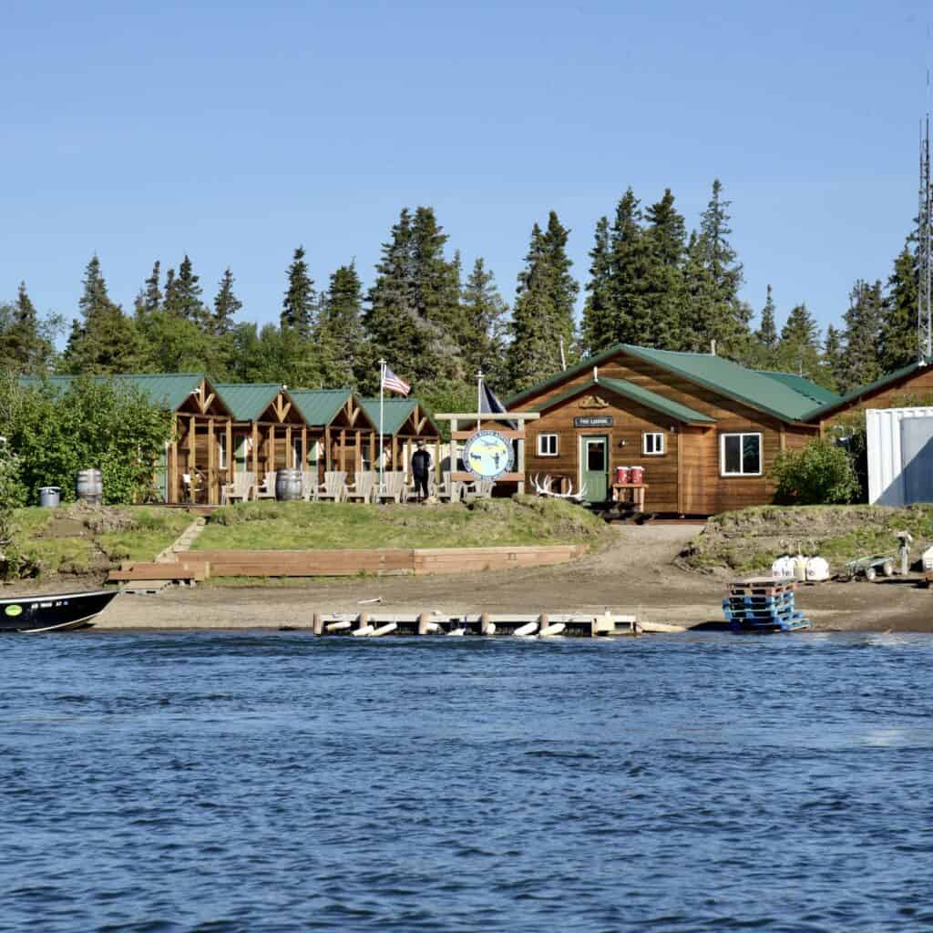 Home The lodge on the bank of the Nushagak River